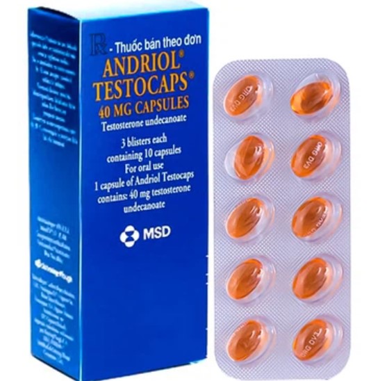 thuốc tăng testosterone nam Andriol Testocaps 40mg Catalent 