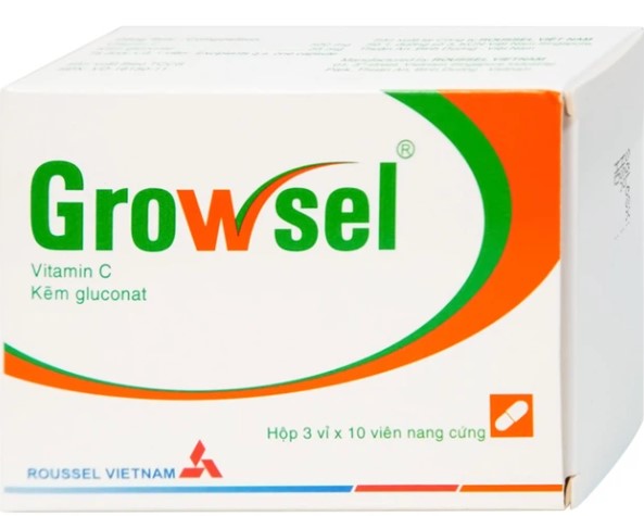 Growsel Roussel điều trị bệnh do thiếu vitamin C và kẽm